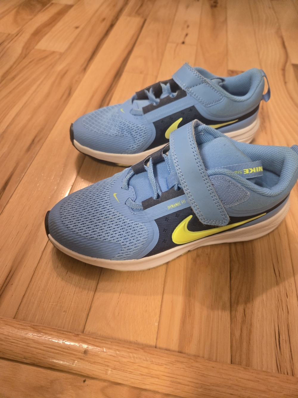 Nike Kids' Light Blue & Neon Yellow Athletic Shoes